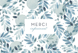 Carte de remerciement mariage Nuit d'été bleu