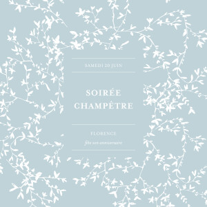 Carte d'invitation anniversaire adulte Reflets dans l'eau vert