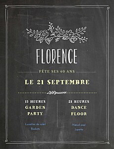 Carte D Invitation Anniversaire Adulte Sans Photo Carte A Personnaliser Rosemood