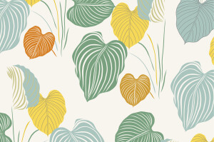 Carte de correspondance Jardin exotique beige