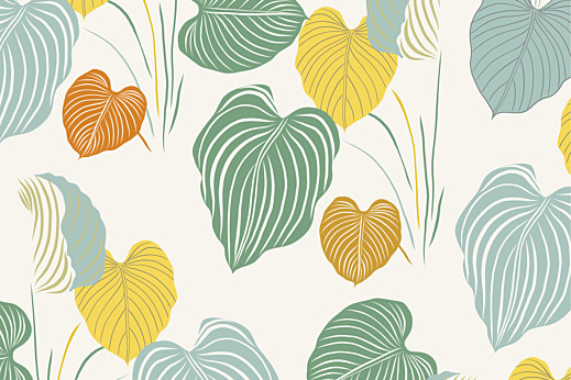 Carte de correspondance Jardin exotique beige - Recto Carte de correspondance Jardin exotique beige - Recto