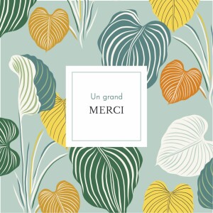 Carte de remerciement Petit jardin exotique vert Carte de remerciement Petit jardin exotique vert
