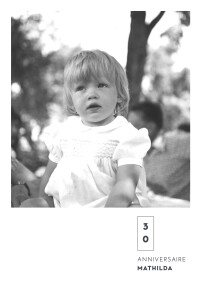 Carte d'invitation anniversaire adulte Laure de sagazan (dorure) blanc Carte d'invitation anniversaire adulte Laure de sagazan (dorure) blanc