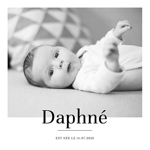 Faire-part de naissance Moderne chic blanc Faire-part de naissance Moderne chic blanc