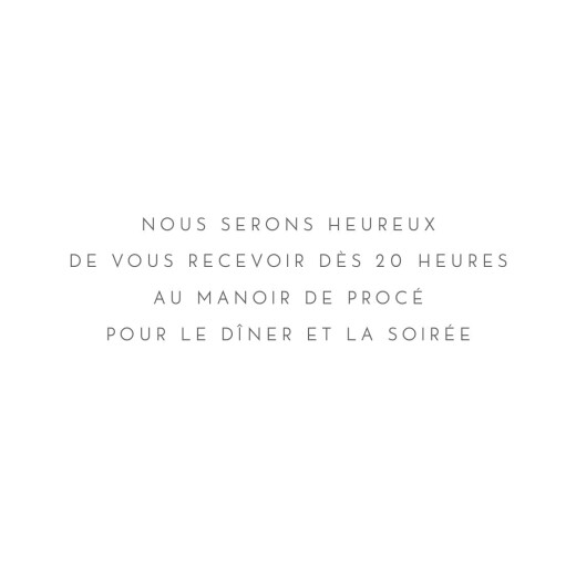 Carton d'invitation mariage Élégant cœur (dorure) blanc - Verso Carton d'invitation mariage Élégant cœur (dorure) blanc - Verso