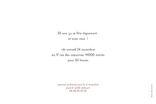 Carte D Invitation Anniversaire Adulte Rosemood