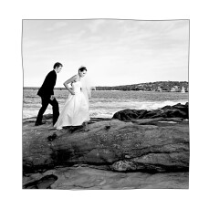 Carte de remerciement mariage Promesse sur le sable (4 pages) blanc Carte de remerciement mariage Promesse sur le sable (4 pages) blanc