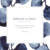 Carte d'invitation anniversaire adulte Ombres florales bleu - Page 1 Carte d'invitation anniversaire adulte Ombres florales bleu - Page 1