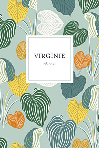 Carte d'invitation anniversaire adulte jardin exotique vert Carte d'invitation anniversaire adulte jardin exotique vert