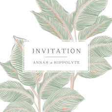 Carton d'invitation mariage Equateur vert Carton d'invitation mariage Equateur vert