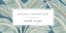 Marque-place mariage Equateur bleu Marque-place mariage Equateur bleu