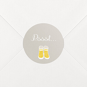 Stickers pour enveloppes naissance Balade jaune Stickers pour enveloppes naissance Balade jaune
