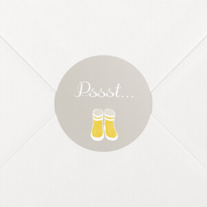 Stickers pour enveloppes naissance Balade jaune Stickers pour enveloppes naissance Balade jaune
