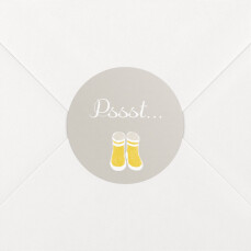 Stickers pour enveloppes naissance Balade jaune