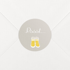 Stickers pour enveloppes naissance Balade jaune