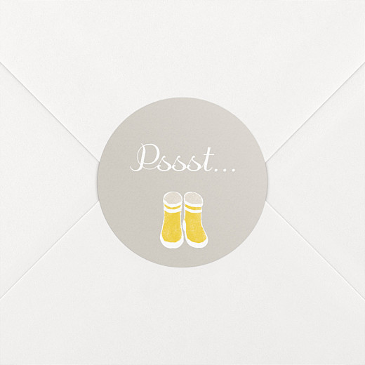 Stickers Naissance Balade jaune - Vue 2 Stickers Naissance Balade jaune - Vue 2