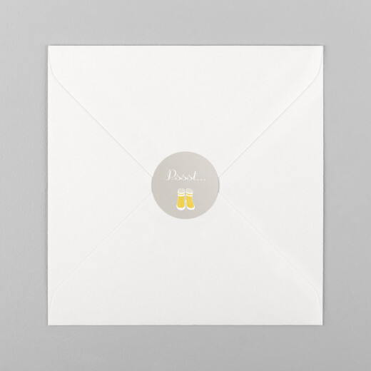 Stickers pour enveloppes naissance Balade jaune - Vue 2