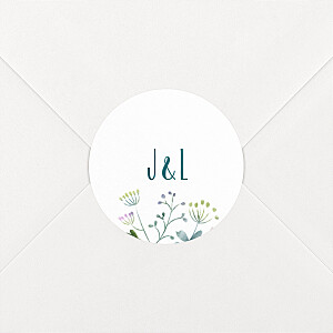 Stickers pour enveloppes mariage Bouquet sauvage blue Stickers pour enveloppes mariage Bouquet sauvage blue
