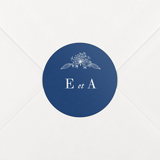 Stickers mariage Nature chic bleu - Vue 2 Stickers mariage Nature chic bleu - Vue 2
