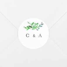 Stickers pour enveloppes mariage Canopée vert