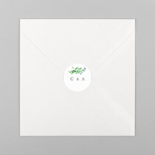 Stickers pour enveloppes mariage Canopée vert - Vue 2