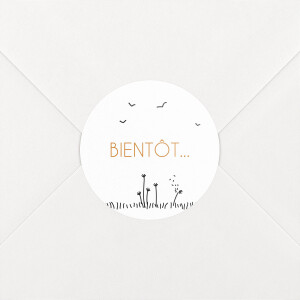 Stickers pour enveloppes mariage Promesse champêtre blanc Stickers pour enveloppes mariage Promesse champêtre blanc