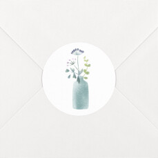 Stickers pour enveloppes mariage Bouquet sauvage blue