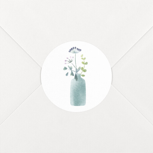 Stickers pour enveloppes mariage Bouquet sauvage blue - Vue 1
