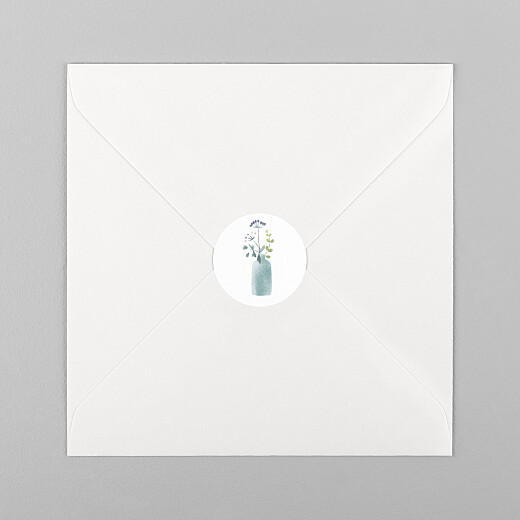 Stickers pour enveloppes mariage Bouquet sauvage blue - Vue 1
