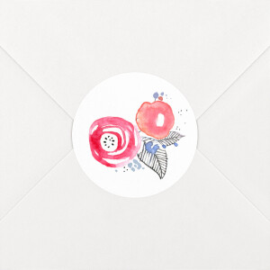 Stickers pour enveloppes mariage Romance blanc