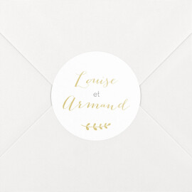 Stickers pour enveloppes naissance Lovely family jumeaux ocre