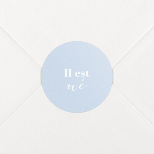 Stickers pour enveloppes naissance Classique bleu ciel - Vue 1