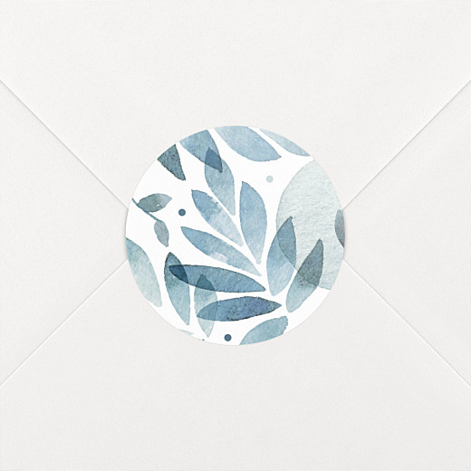 Stickers pour enveloppes mariage Nuit d'été bleu - Vue 2