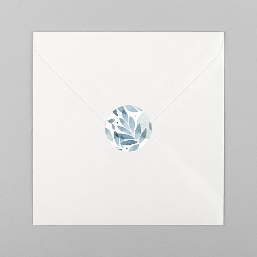 Stickers pour enveloppes mariage Nuit d'été bleu - Vue 1
