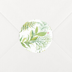 Stickers pour enveloppes mariage Murmure vert