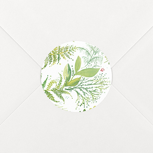 Stickers pour enveloppes mariage Murmure vert - Vue 1