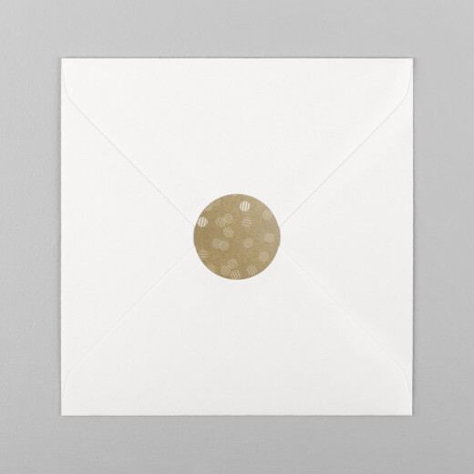 Stickers pour enveloppes mariage Polka kraft - Vue 2