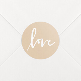 Stickers pour enveloppes mariage Lettres d'amour rose