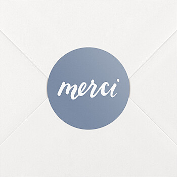 Stickers pour enveloppes mariage merci bleu Stickers pour enveloppes mariage merci bleu