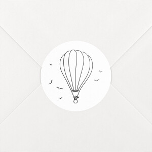 Stickers pour enveloppes mariage Promesse Champêtre montgolfière
