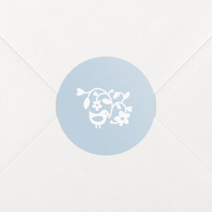 Stickers pour enveloppes naissance Comptine bleu