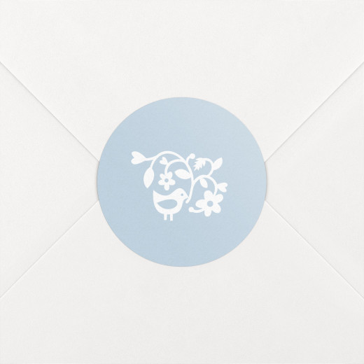 Stickers pour enveloppes naissance Comptine bleu - Vue 1