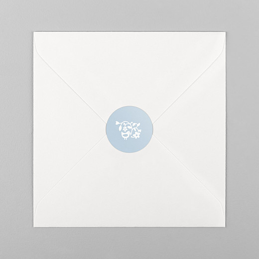 Stickers pour enveloppes naissance Comptine bleu - Vue 1