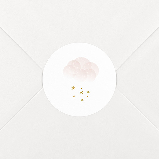 Stickers pour enveloppes naissance Brume rose - Vue 1 Stickers pour enveloppes naissance Brume rose - Vue 1