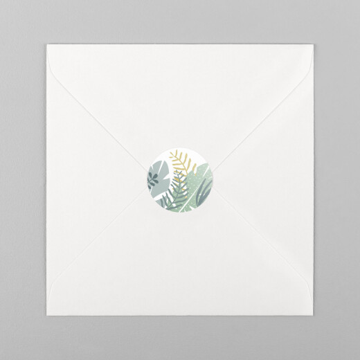 Stickers pour enveloppes naissance Jardin tropical vert - Vue 2