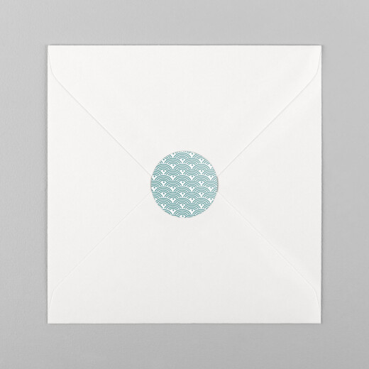 Stickers pour enveloppes naissance Pattern vert - Vue 2