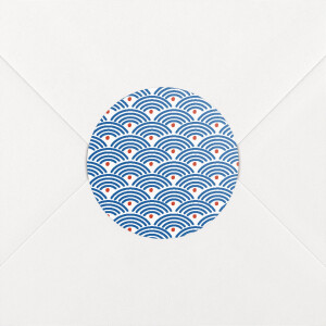 Stickers pour enveloppes naissance Pattern bleu