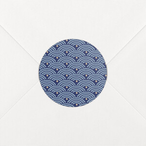 Stickers pour enveloppes naissance Pattern bleu marine