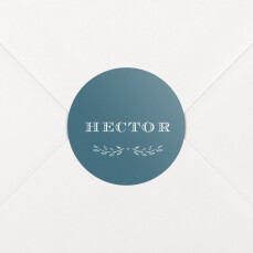 Stickers pour enveloppes naissance Poème bleu