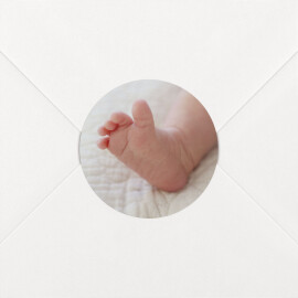 Stickers pour enveloppes naissance Photo blanc